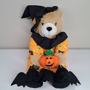PUFFY Halloween Bear Plush Toy Cat PJs Bat Slippers Pumpkin Midwestern Home Prod